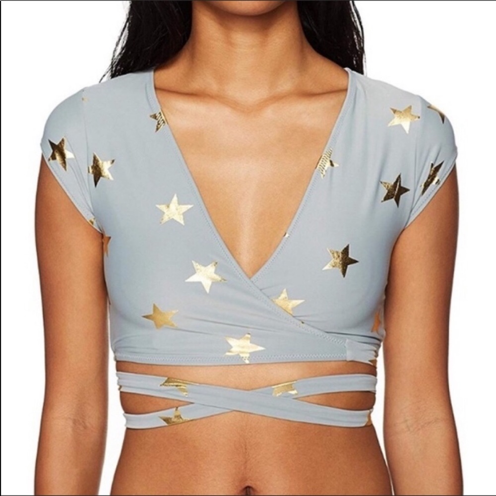 O’Neill starry wrap yoga/swim top S